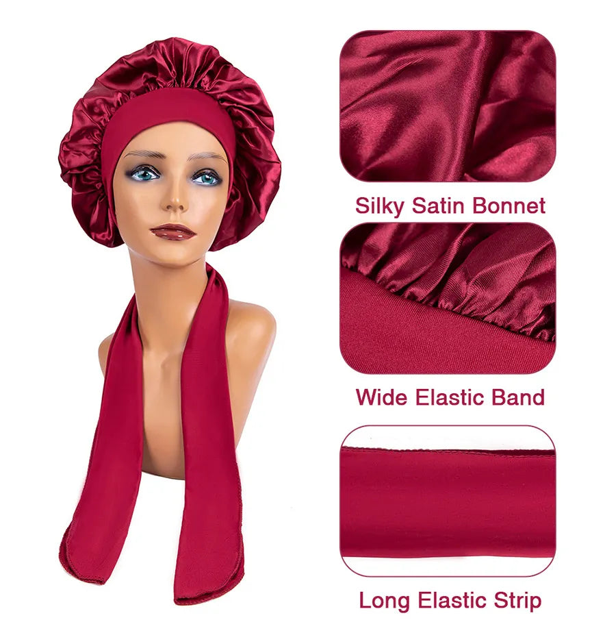 UNMJ Bonnet  With Edge Wrap Tie Bands